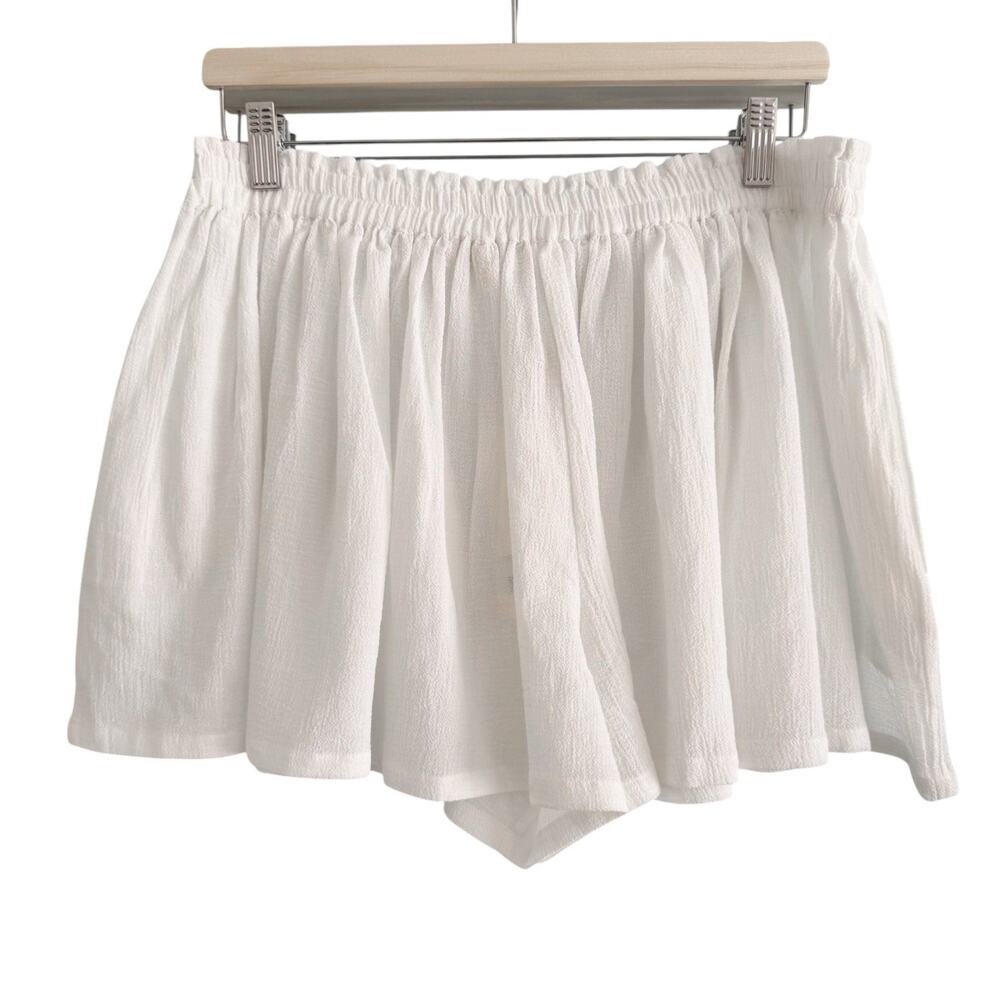 Suzie Kondi Pezo Play Shorts Natural Cotton Gauze Pull On Swim Beach XL NWT - Picture 2 of 5